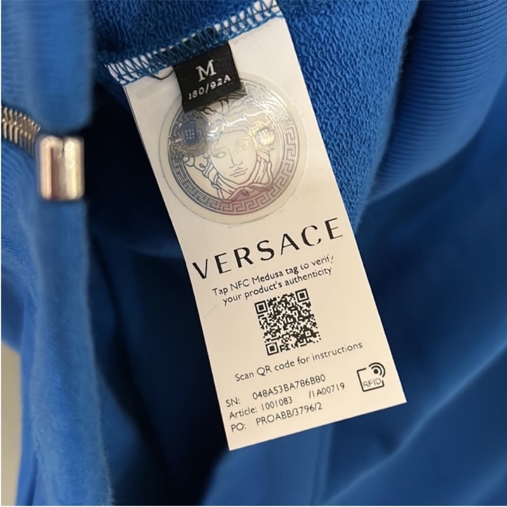Authentic Versace Men’s Split Logo zip hoodie NWT - image 6